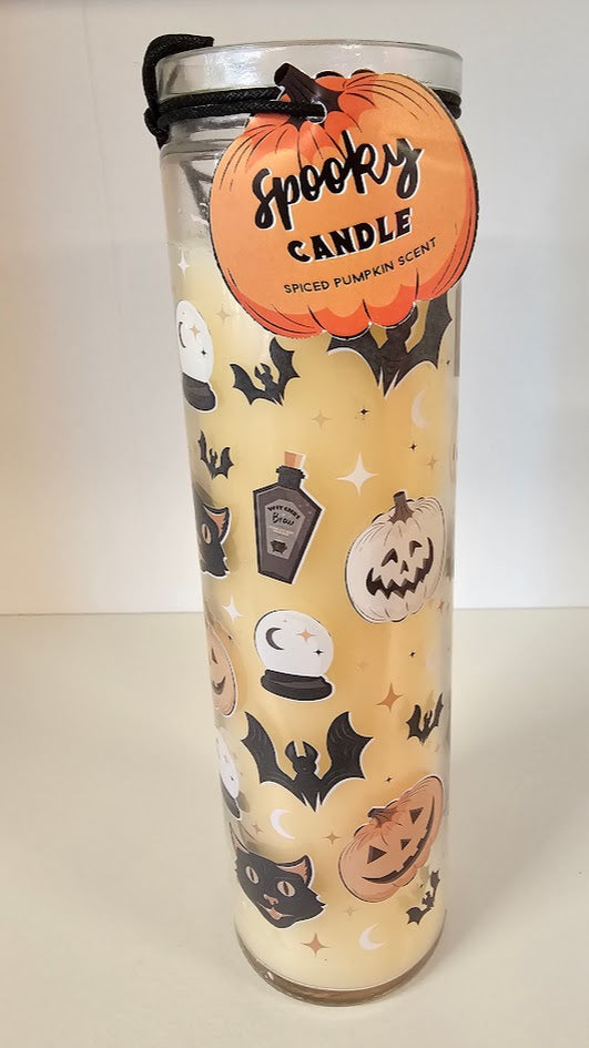 Spooky spiced Pumpkin Halloween Tube Candle