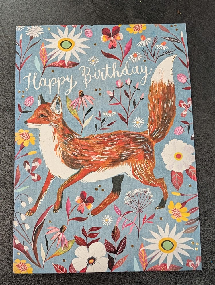 Happy birthday Fox greeting card