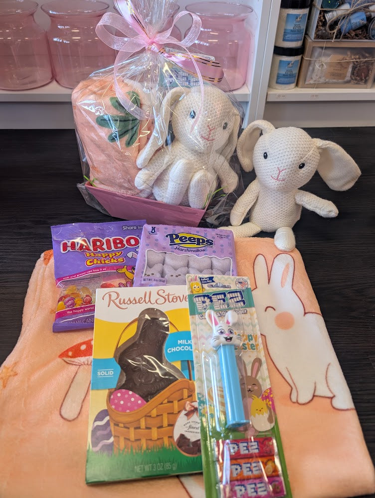 Kids Easter basket with bunny