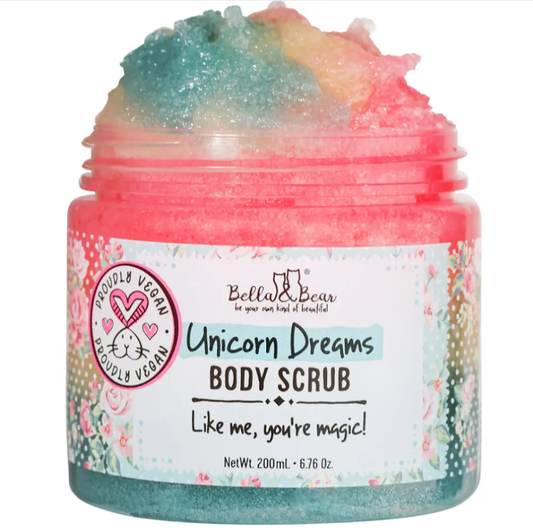 Bella bear unicorn dreams body scrub