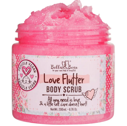 Bella bear love flutter body scrub
