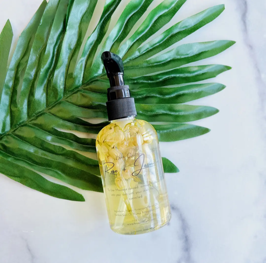 Rose and jasmine botanical body oil