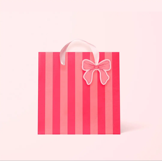Bow and stripes gift bag