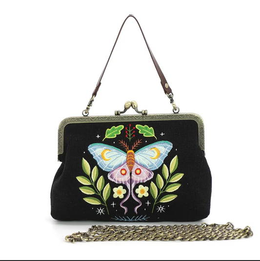 Butterfly kisslock bag