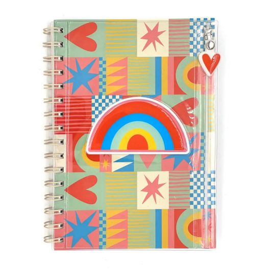 Snifty Geo love notebook with pencil pouch