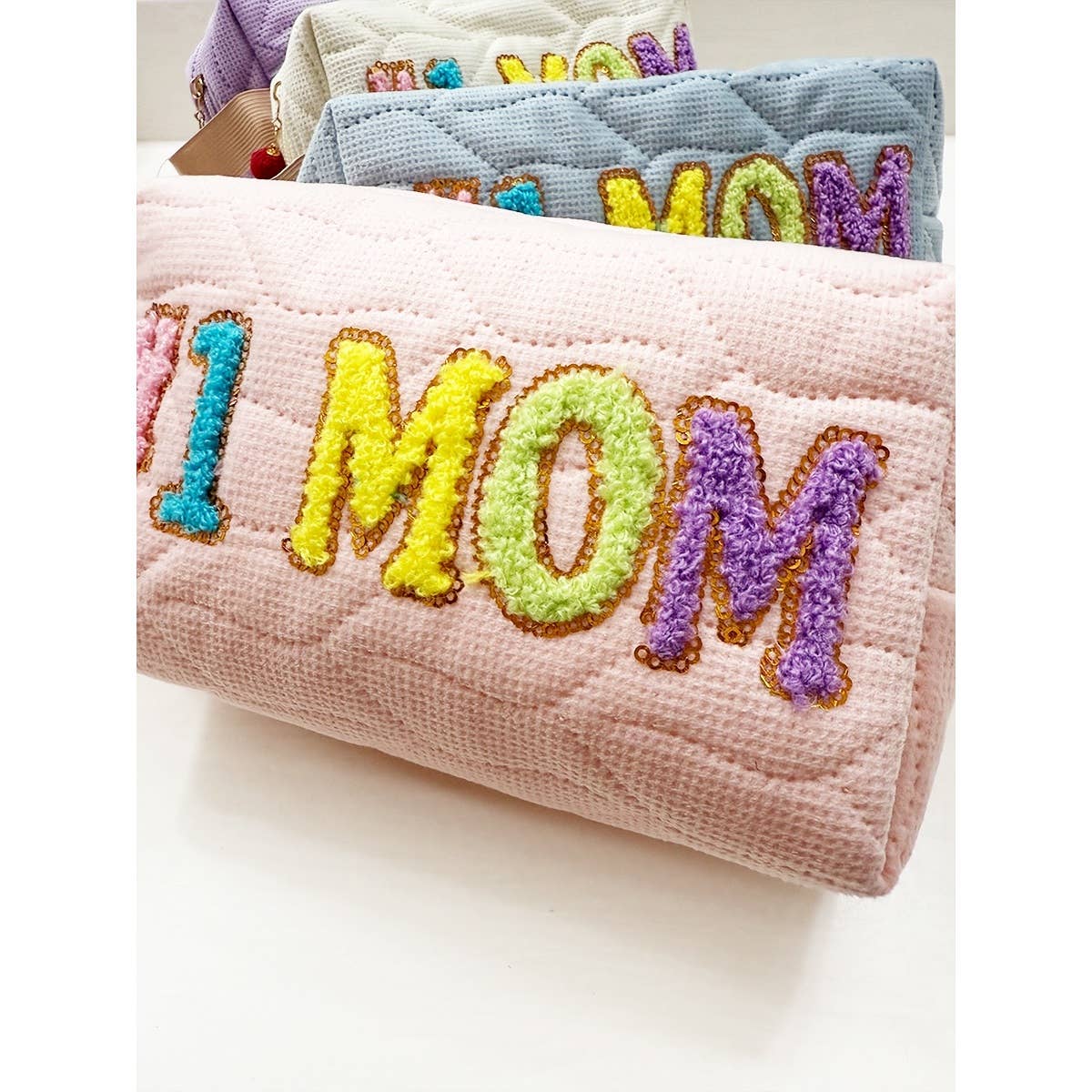 LOVE MOM Soft Tone Light Weight Cosmetic Bag