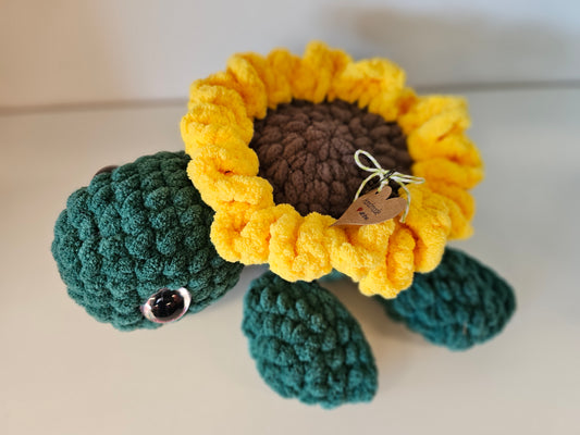 Crocheted Sunflower Turtle