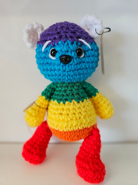 Crocheted Bear Rainbow