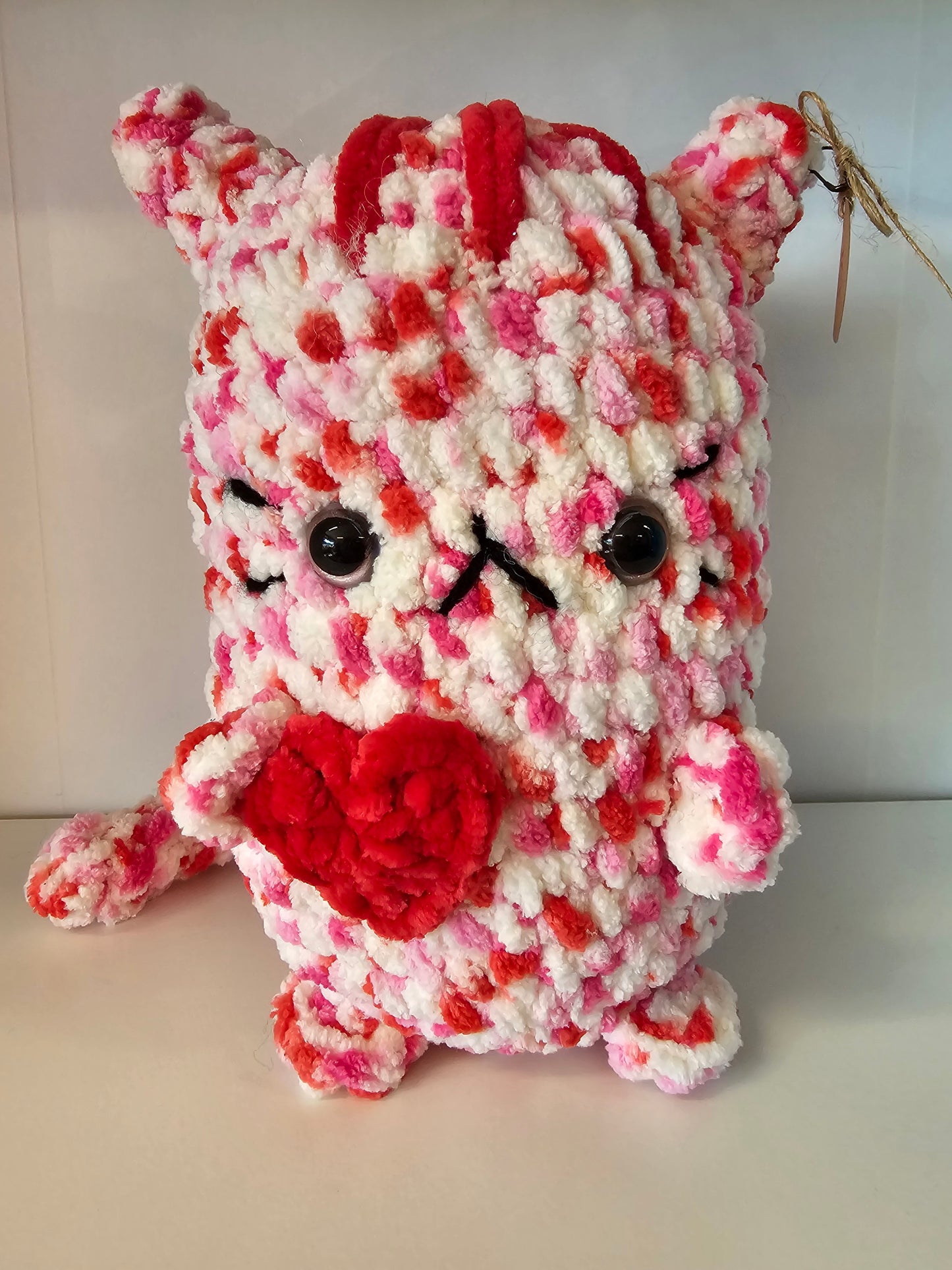 Crocheted Cat with Heart