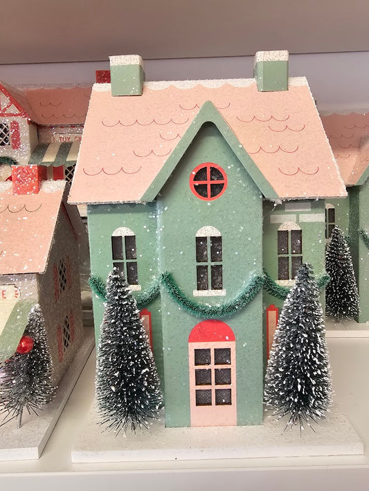 Village Christmas paper house decoration