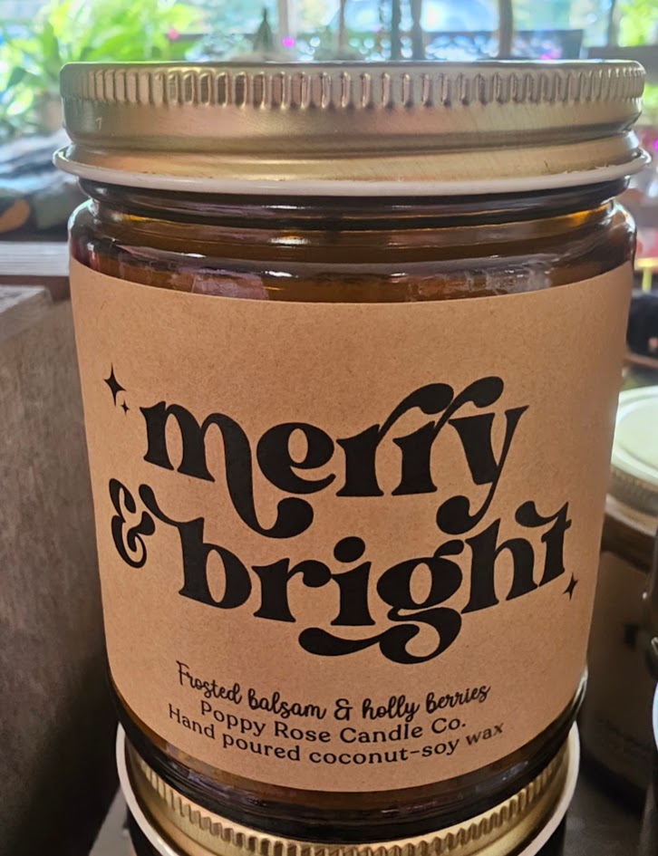 Poppy Rose Candle Co. Merry and bright candle