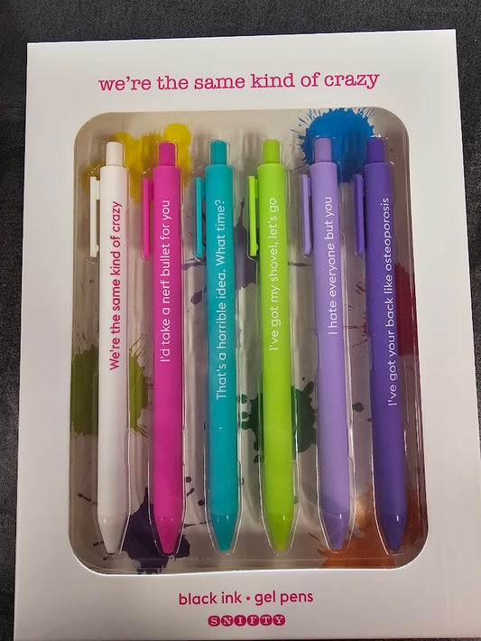 Quotable gel pen set-We're the same kind of crazy