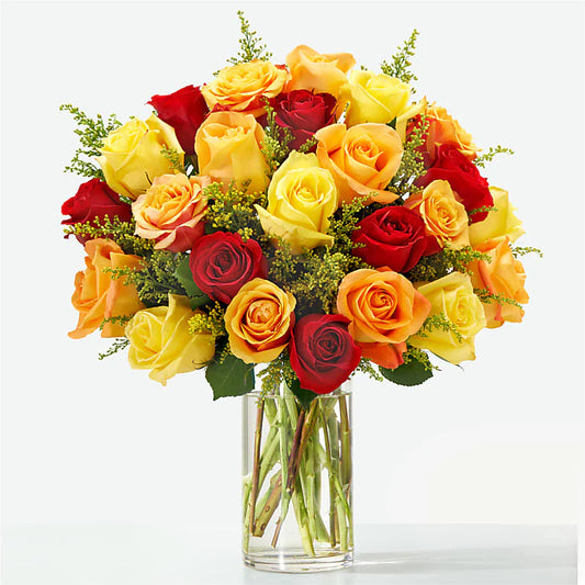 Sunlit Fall Rose Bouquet