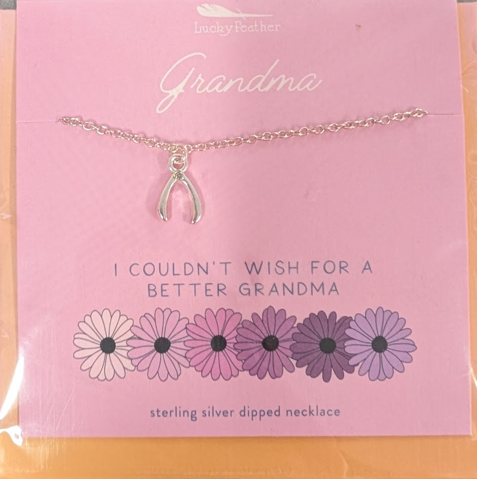 Lucky Feather-Card and bracelet: grandma