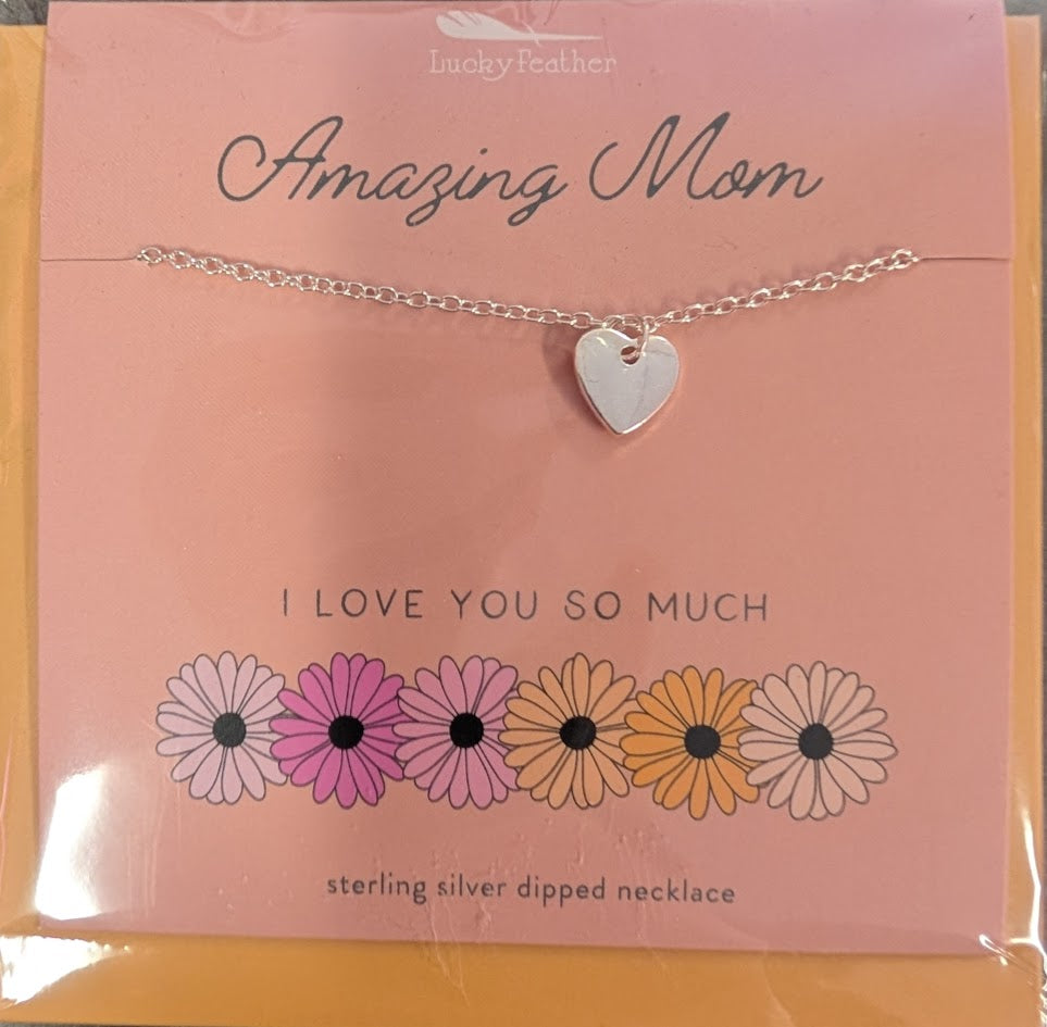 Lucky Feather-Card and bracelet: Amazing mom