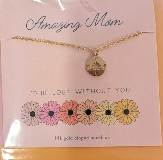 Lucky Feather-Card and bracelet: Amazing mom