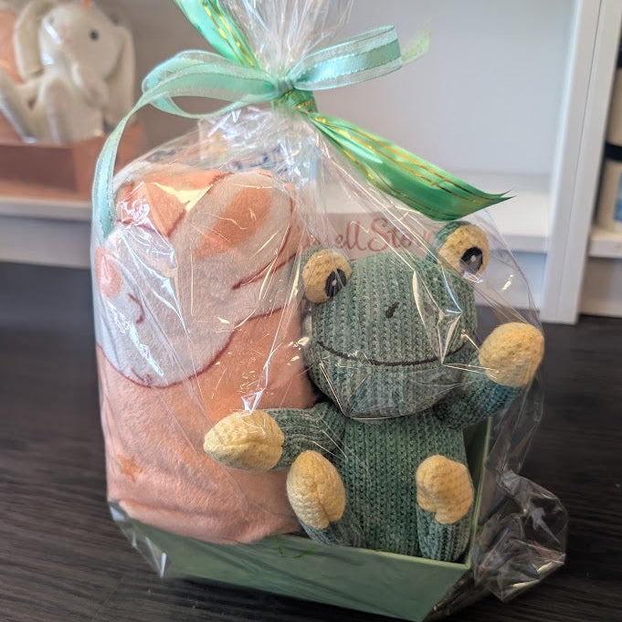 Kids Easter basket with frog