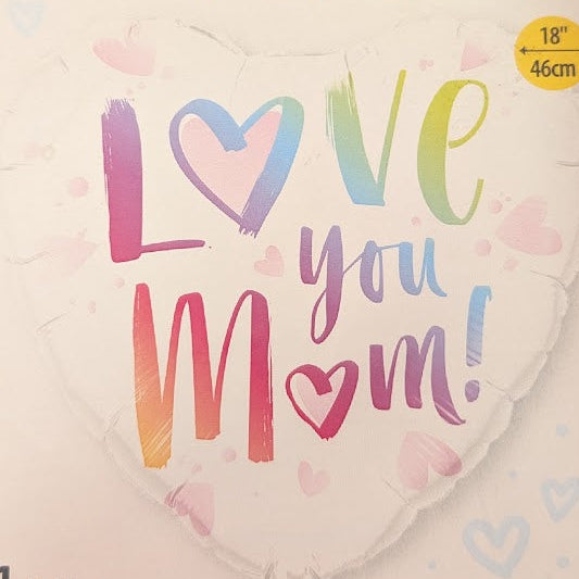 Love you Mom mylar balloon