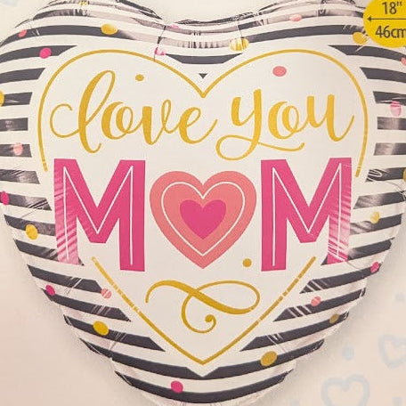 Love you Mom mylar balloon
