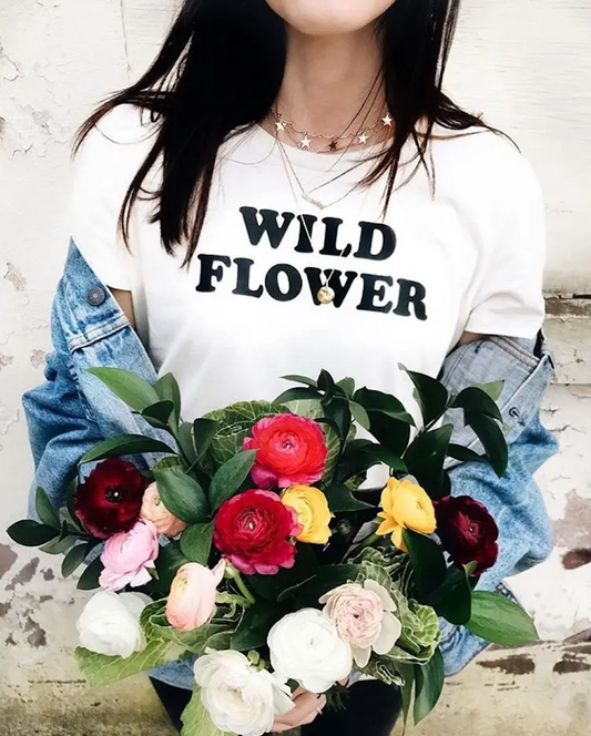 T-shirt wild flower short sleeve
