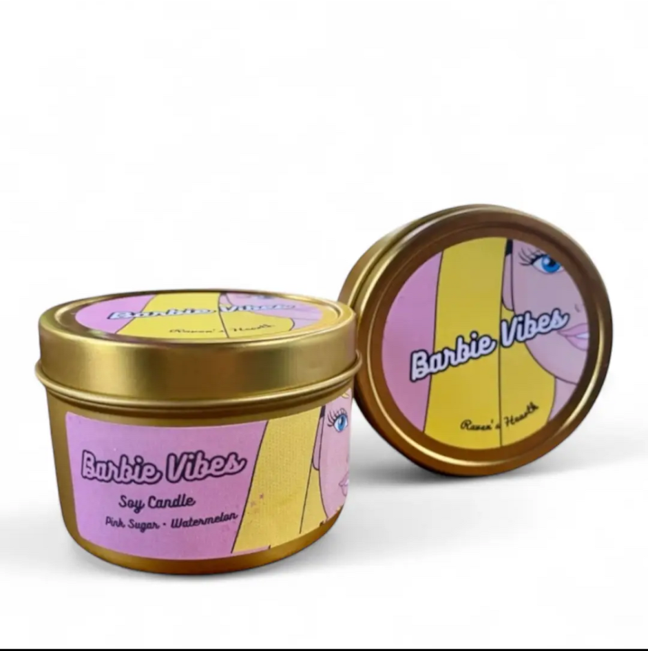 Ravens Hearth Barbie vibes candle