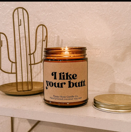 Poppy Rose Co. I like your butt candle