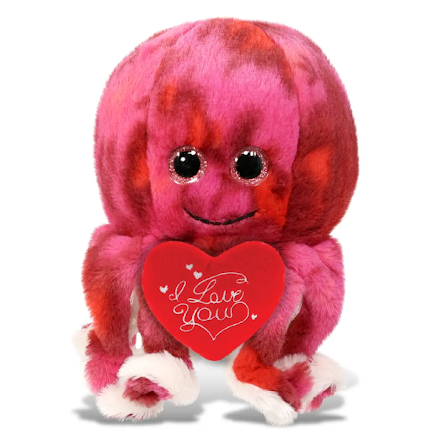 I love you pink tye dye octopus