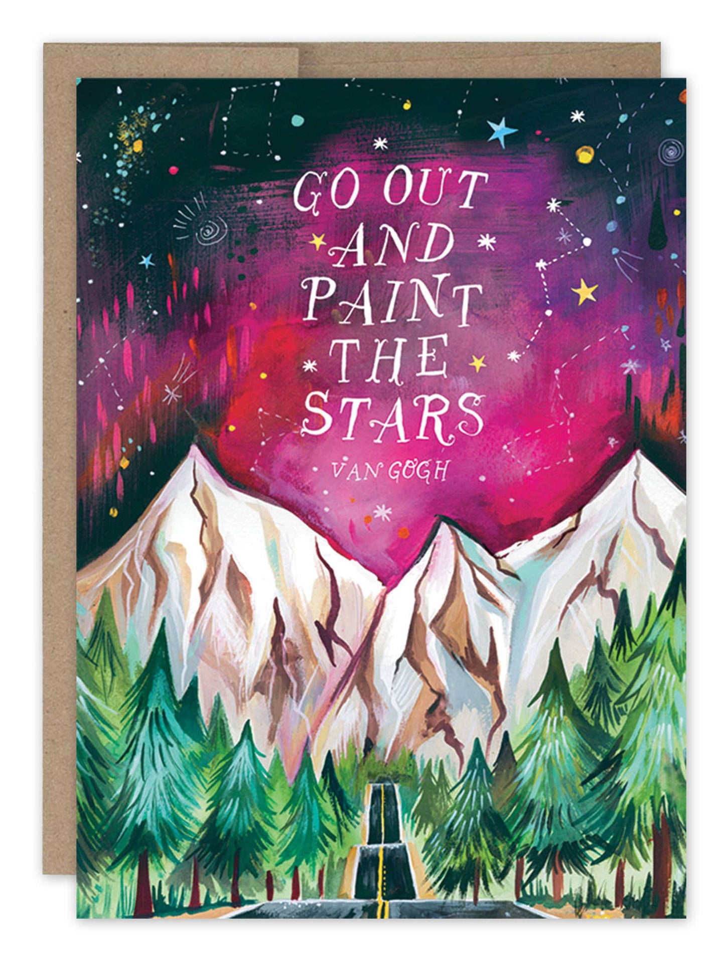 Night Sky Paint The Stars Encouragement Card