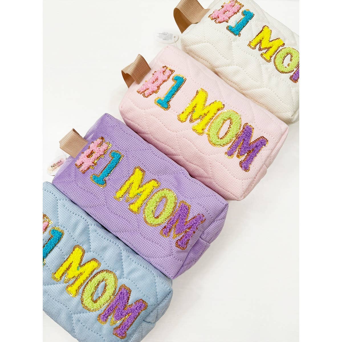 LOVE MOM Soft Tone Light Weight Cosmetic Bag